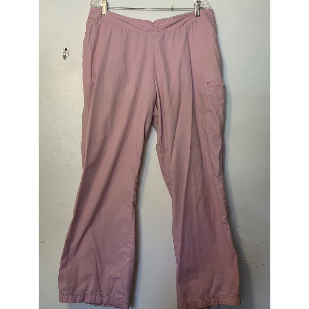 Koi Kathy Peterson Women’s 2X Pink Cargo Scrubs Pants Medical Nurse